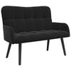 vidaXL Kaks kohtaline diivan Must 115 x 61 x 87 cm Samet