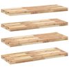 vidaXL ujuvad riiulid 4 tk, 100 x 30 x 4 cm, t&ouml;&ouml;tlemata t&auml;ispuit, akaatsia