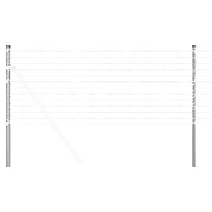 vidaXL Aiapost 2 pcs Hõbedane 50 cm Pulbervärvitud Teras