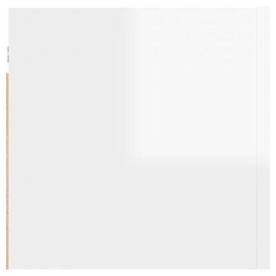 vidaXL öökapp, kõrgläikega valge, 30,5x30x30 cm, puitlaastplaat