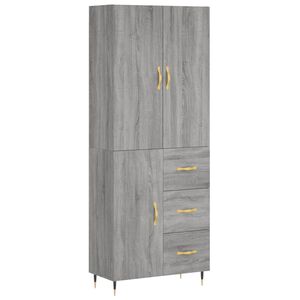 vidaXL k&otilde;rge kapp, hall Sonoma tamm, 69,5 x 34 x 180 cm, tehispuit