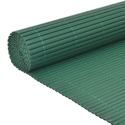 vidaXL kahepoolne piirdeaed, PVC 90 x 500 cm, roheline