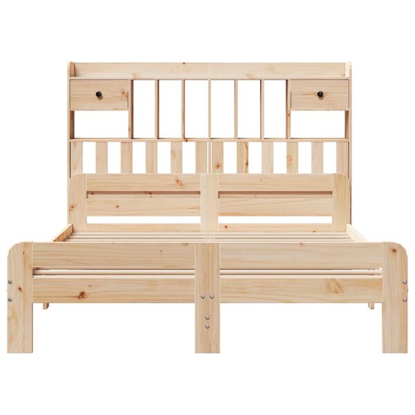 vidaXL riiuliga voodiraam ilma madratsita, 160x200 cm, m&auml;nnipuit