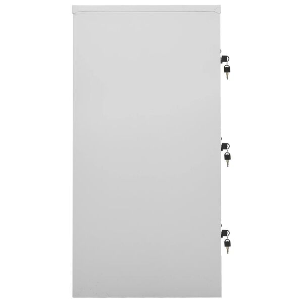 vidaXL lukustatavad hoiukapid 5 tk, helehall, 90x45x92.5 cm, teras
