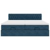 vidaXL Ottomani voodiraam madratsitega, tumesinine, 160x200 cm, samet