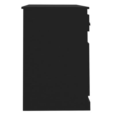 vidaXL sahtliga kirjutuslaud, must, 115x50x75 cm, tehispuit