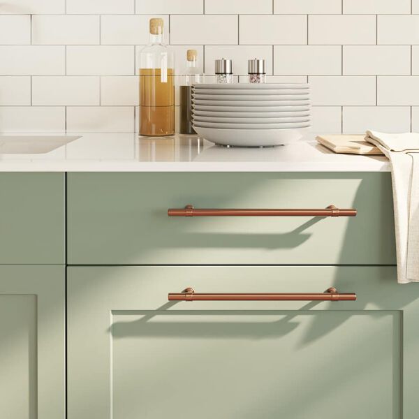 vidaXL kapi k&auml;epidemed 5 tk, pronks, 224 mm, roostevaba teras