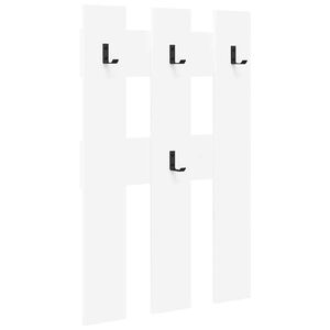 vidaXL Seinale kinnitatav riidepuu Valge 65 x 3 x 100 cm Tehispuit