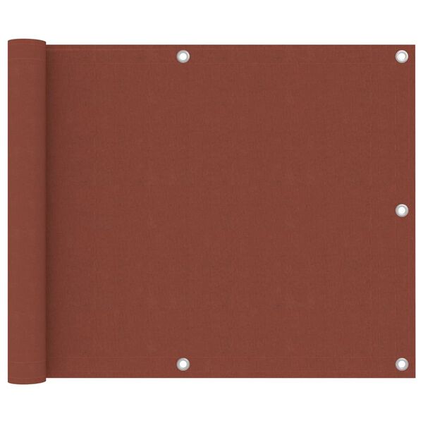 vidaXL rõdusirm, terrakota, 75 x 300 cm, oxford-kangas