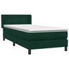 vidaXL Box Vedruvoodi madratsiga Tumeroheline 90x220 cm Velvet