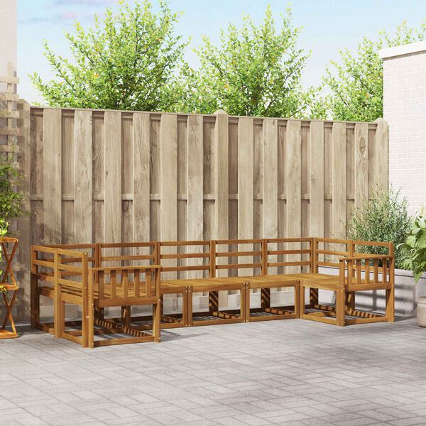 vidaXL V&auml;li diivanikomplekt 7 pcs Neutraalne Tugev akatsiapuu