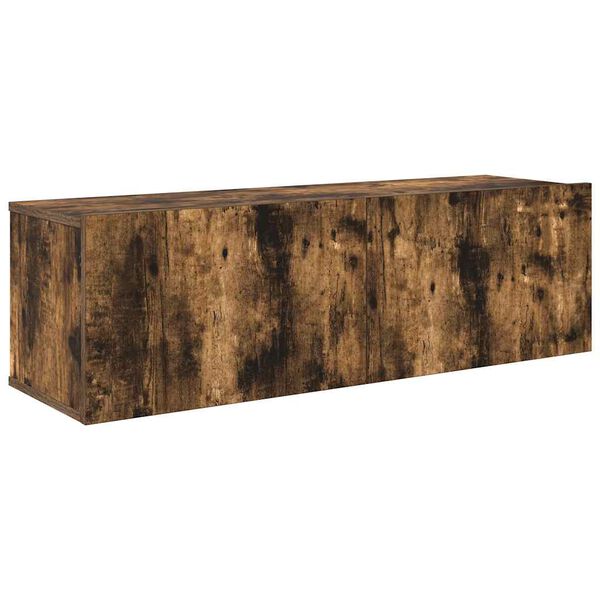 vidaXL 7 -osaline telerikappide komplekt, suitsutatud tamm, tehispuit