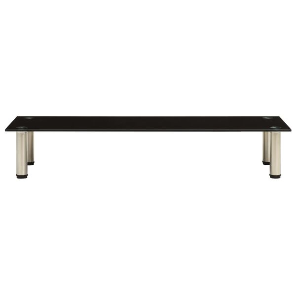 vidaXL telerialus must 100 x 35 x 17 cm karastatud klaas