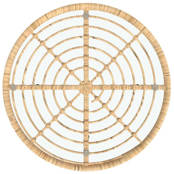 vidaXL söögilaud Ø80 cm , karastatud klaas ja teras