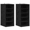 vidaXL Kinga kapp 2 tk 32 x 35 x 70 cm Tehispuit Must tamm