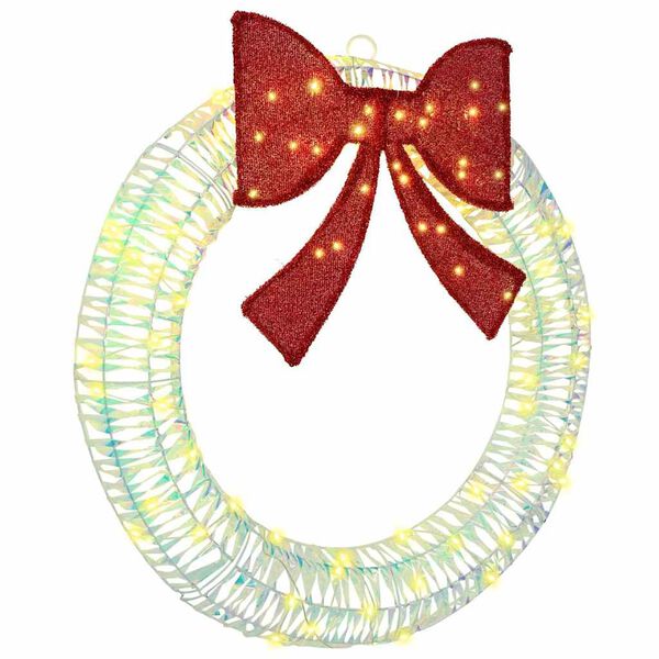 vidaXL Küünlapärg koos 80 LED-iga Soe valge 90 cm PET