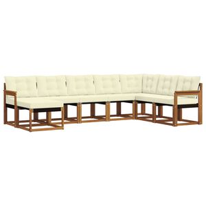 vidaXL V&auml;li diivanikomplekt padjaga 8 pcs Looduslik ja kreem