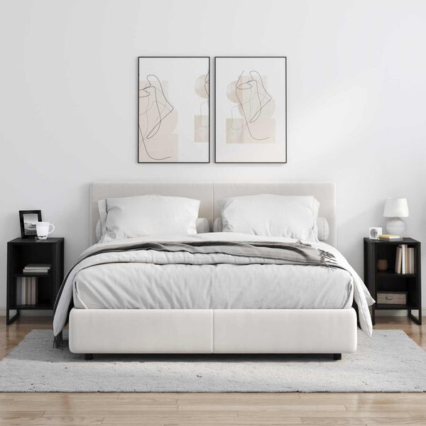 vidaXL &Ouml;&ouml;kapp Must tamm 39.5 x 30 x 50 cm Tehispuit