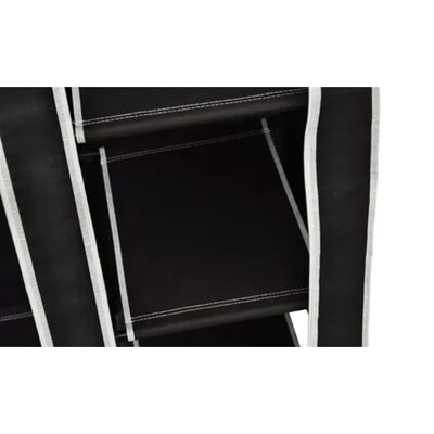 vidaXL kokkupandav riidekapp, must, 110 x 45 x 175 cm