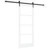 vidaXL Libisev uks ORKDAL Valge 83 x 202 cm Soe m&auml;nnipuit ja klaas