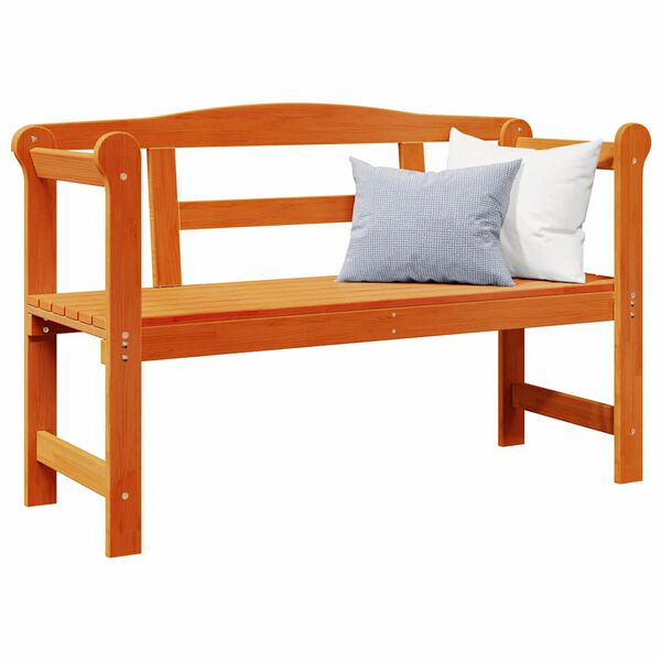 vidaXL Välibank Pruun 119 x 76 x 44cm Männipuit