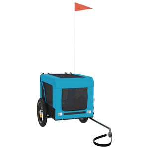 vidaXL lemmiklooma ratta järelkäru, sinine ja must, oxford kangas/raud