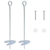 vidaXL Muldade ankurdus 2 pcs H&otilde;bedane &Oslash;10 x 40 cm