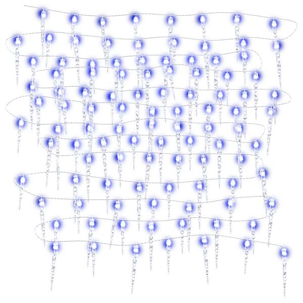 vidaXL j&otilde;ulutuled j&auml;&auml;purikad 200 LEDiga, sinine, 20 m, akr&uuml;&uuml;l PVC