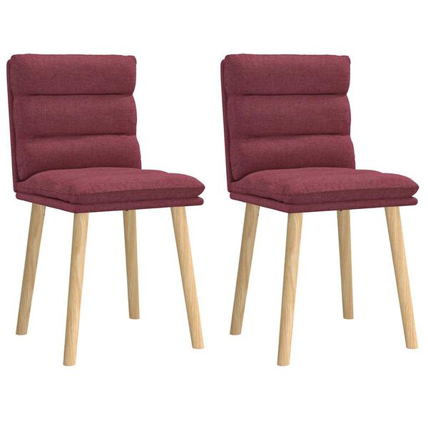 vidaXL söögitoolid 2 tk, veinipunane, kangas