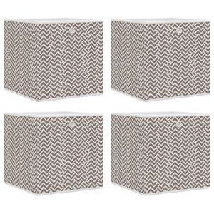 vidaXL kokkupandavad hoiukarbid 4 tk, pruun, 32x32x32 cm, kangas