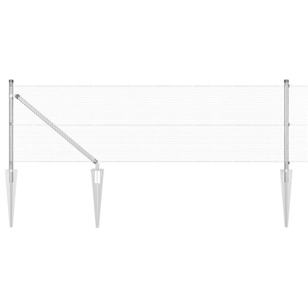 vidaXL Aiapost H&otilde;bedane 50 x 0,8 m (12 x 12 mm v&otilde;rgu suurus) Teras