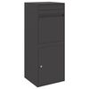 vidaXL Pakiautomaat ladustamisega uksega Must 41 x 38 x 103 cm Teras