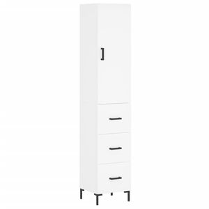 vidaXL k&otilde;rge kapp, valge , 34,5x34x180 cm, tehispuit