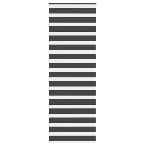 vidaXL Triibuline ruloo must 90x200 cm kanga laius 85,9 cm pol&uuml;ester