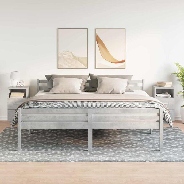 vidaXL &ouml;&ouml;kapid 2 tk, 2 sahtliga, betoonhall 36x36x68 cm