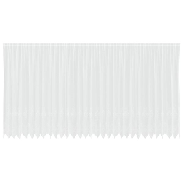 vidaXL Lina Kardin kardinatega Lilled Valge 245 x 750 cm Pol&uuml;ester