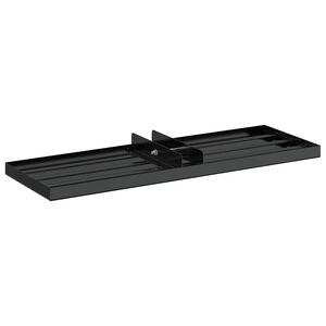 vidaXL Aia tasanduse rehade Must 75 x 25 x 6 cm Pulberv&auml;rvitud teras