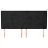 vidaXL voodipeats servadega, must, 183x23x118/128 cm, samet