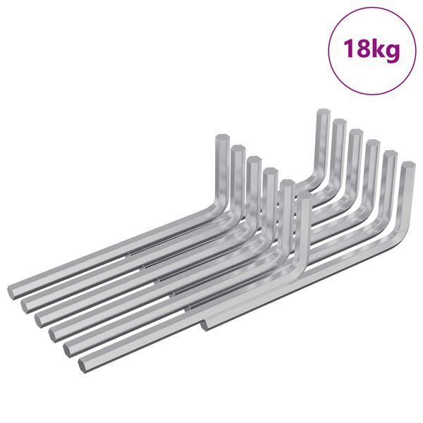 vidaXL Kuusnurkne V&otilde;ti 4675 pcs H&otilde;bedane 32 x 86 mm Teras