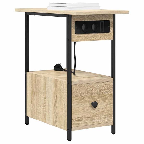 vidaXL &Ouml;&ouml;lambi kapp sahtliga Sonoma tamm 60 x 30 x 61 cm Tehispuit