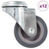 vidaXL poldiaukudega p&ouml;&ouml;ratavad m&ouml;&ouml;blirattad 12 tk, 50 mm