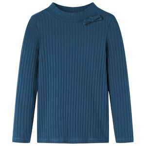 Pikkade varrukatega lastes&auml;rk, soonikkoes, tumesinine, 104