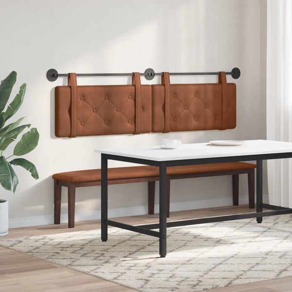 vidaXL Rippuv Peatoe Pruun 190 x 55 x 5 cm Antiik PU