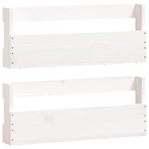 vidaXL seinale kinnitatavad jalatsiriiulid 2 tk, valge 59x9x23 cm m&auml;nd