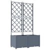 vidaXL Aia istutuspot 2 tk Helehall 80 x 40 x 143 cm PP
