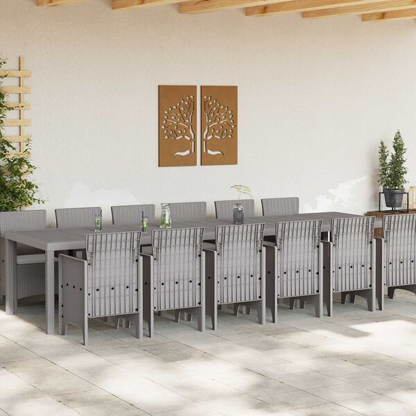 vidaXL Aia s&ouml;&ouml;gilaudade komplekt 13 pcs Helehall Polt rattan