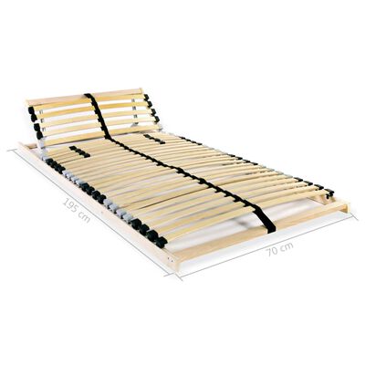 vidaXL lippidega voodi aluspõhi, 28 liistu, 7 piirkonda, 70 x 200 cm