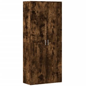 vidaXL k&otilde;rge kapp, suitsutatud tamm, 80 x 35 x 180 cm, tehispuit