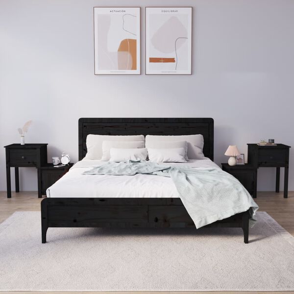 vidaXL öökapid 2 tk, must, 79,5 x 38 x 65,5 cm, männipuit