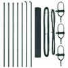 vidaXL Aiapost Roheline 10 x 1,4 m (19 x 19 mm võrgu) Terased ja PVC